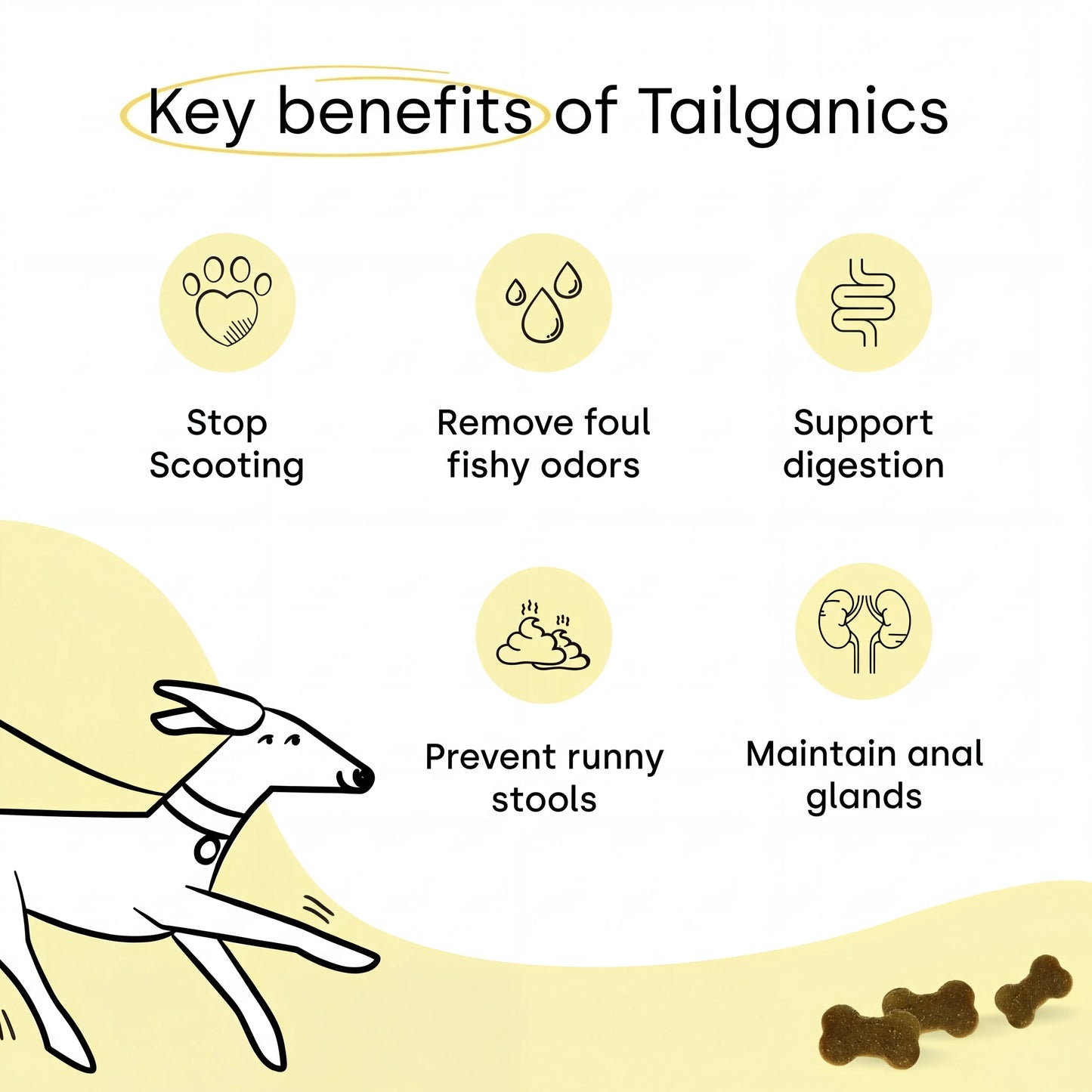 Tailganics™ Scooting & Odour Relief Chews